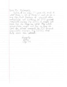 hand written letter to lulu by Lilly