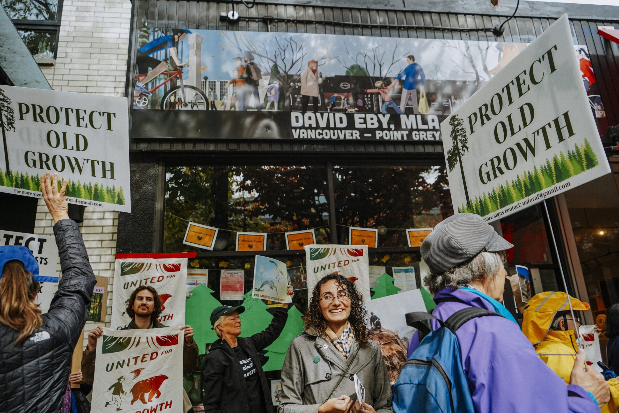 Demonstration outside of David Eby's office