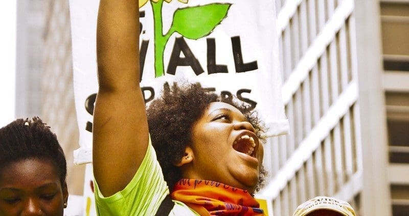 Group of protestors at a march