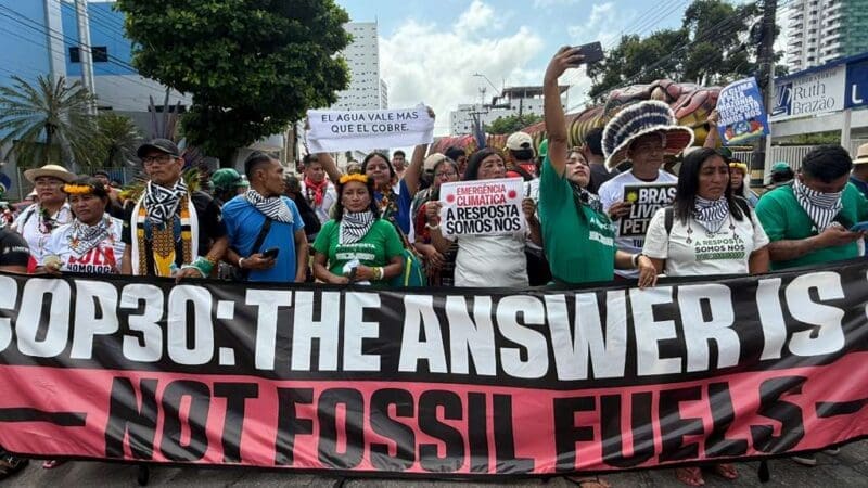 Indigenous rally at COP30