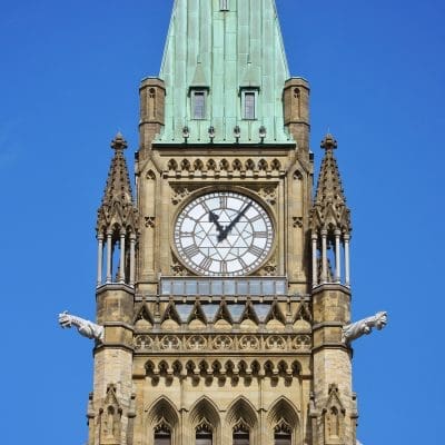 Peace Tower (officially: the Tower of Victory and Peace) of Parliament Buildings, Ottawa, Ontario, Canada via @shuttershock 84157207